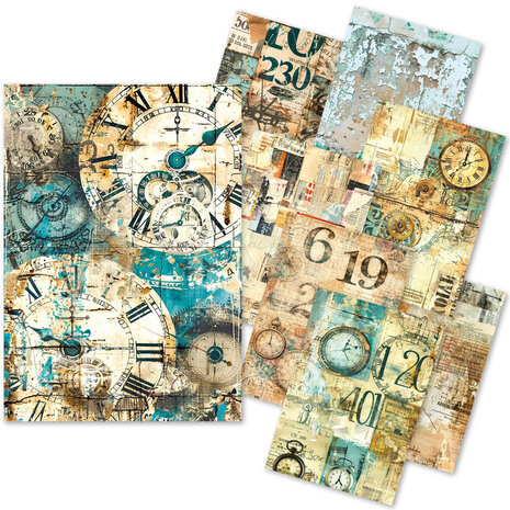 Ciao Bella Papercrafting PRE-ORDER Tissue Paper A5 Fragments of Time (ME005) Ciao Bella Papercrafting PRE-ORDER Tissue Paper A5 Fragments of Time (ME005)
