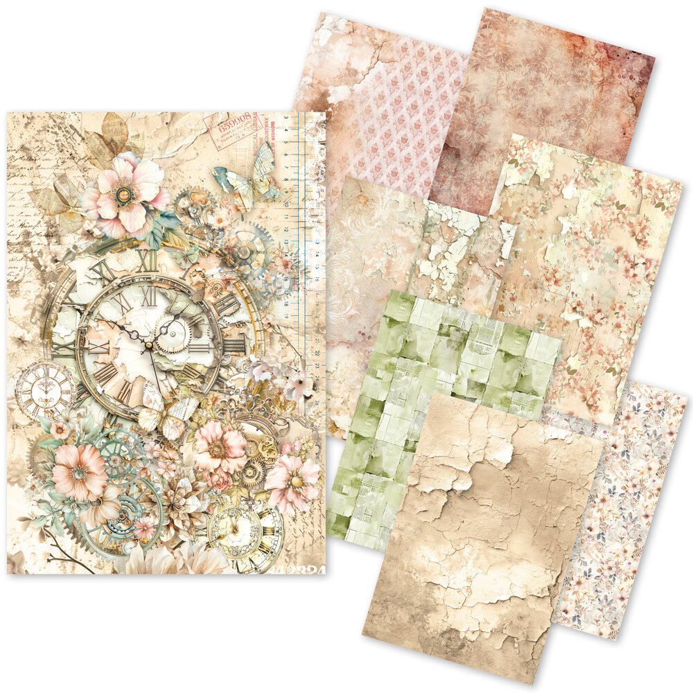 Ciao Bella Papercrafting PRE-ORDER Craftmix A5 Mixed Paper Pack Lost in Time (MC007)