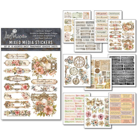 Ciao Bella Papercrafting PRE-ORDER Lost in Time Mixed Media Stickers (MB011)
