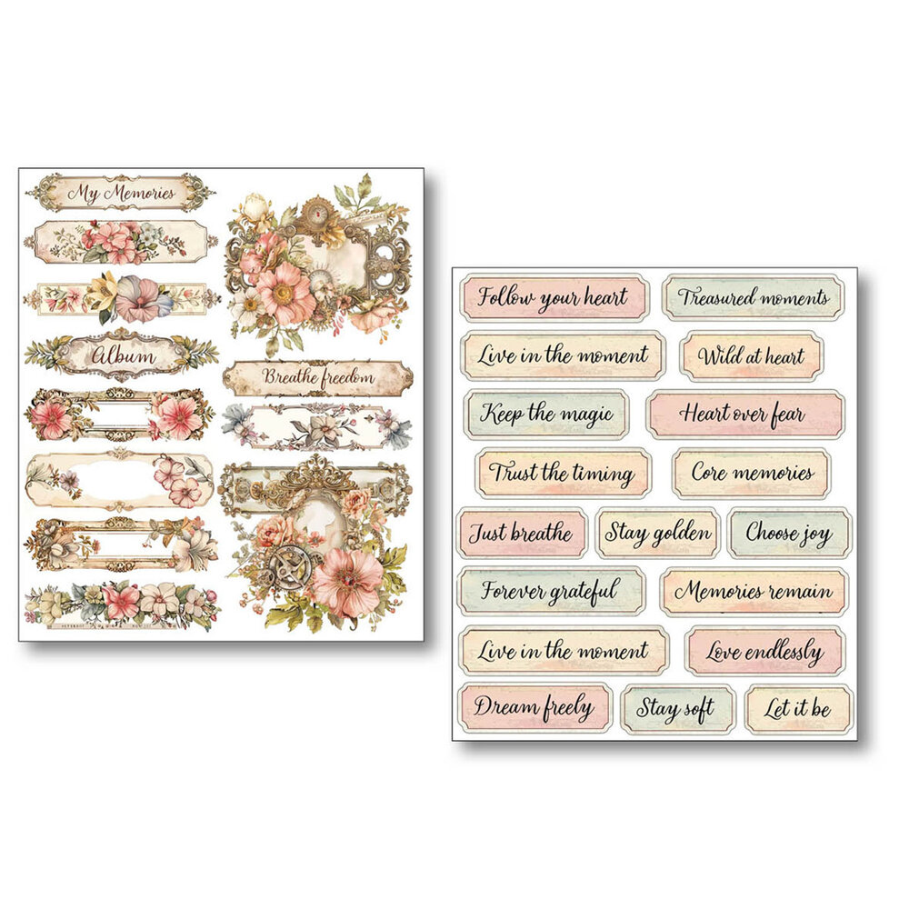 Ciao Bella Papercrafting PRE-ORDER Lost in Time Mixed Media Stickers (MB011)