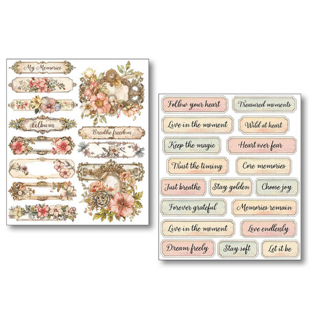 Ciao Bella Papercrafting PRE-ORDER Lost in Time Mixed Media Stickers (MB011)