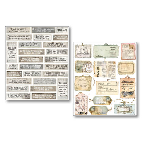 Ciao Bella Papercrafting PRE-ORDER Lost in Time Mixed Media Stickers (MB011)