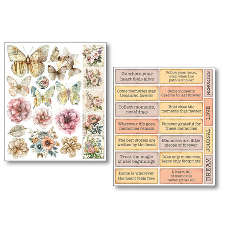 Ciao Bella Papercrafting PRE-ORDER Lost in Time Mixed Media Stickers (MB011)
