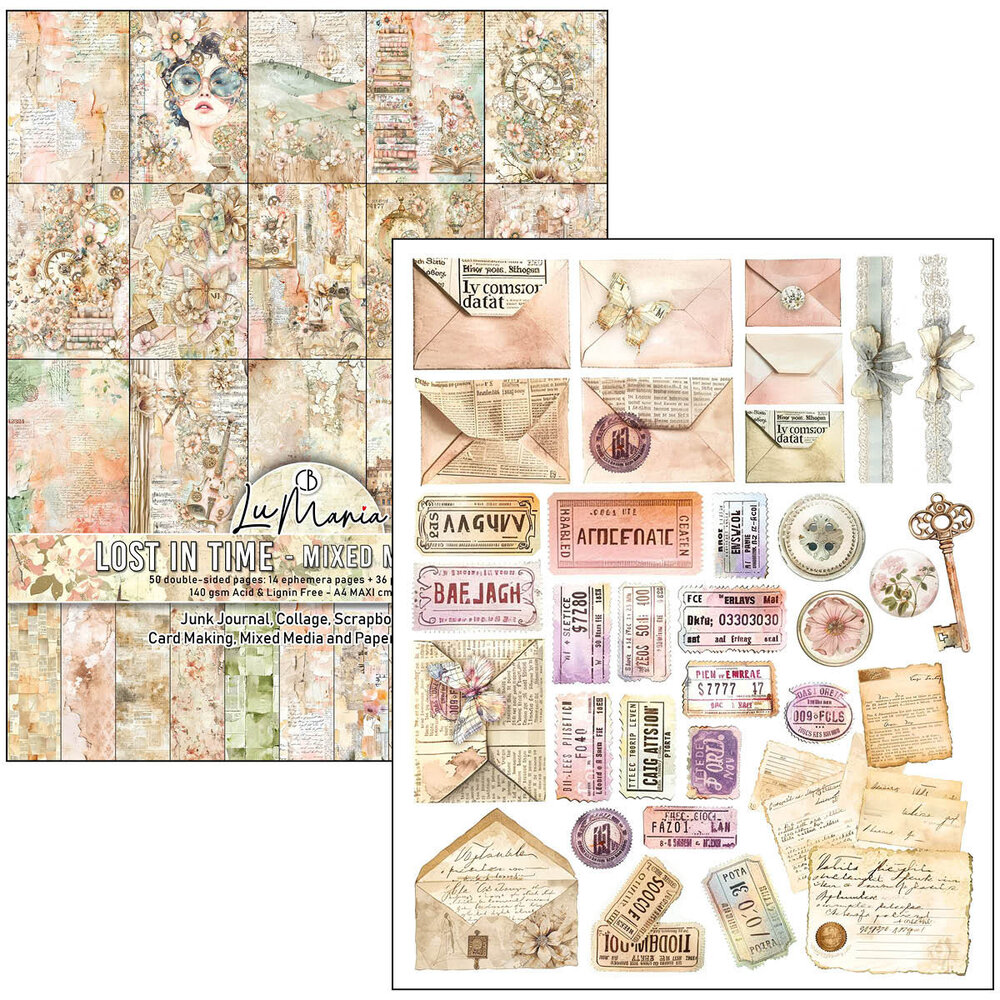 Ciao Bella Papercrafting PRE-ORDER Lost in Time A4 Mixed Media Book (MA007)