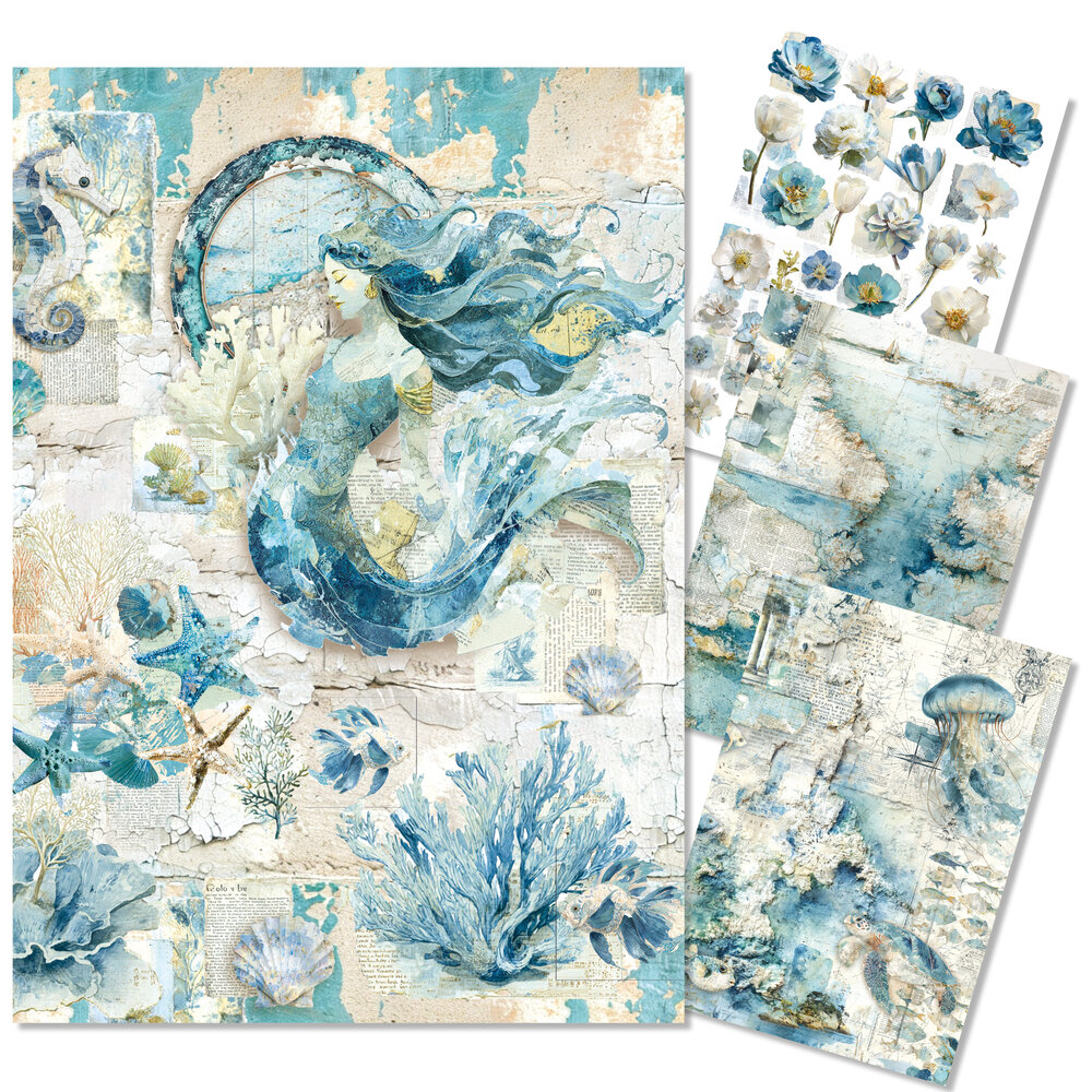 Ciao Bella Papercrafting PRE-ORDER Edge of the Ocean A4 Mixed Rice Papers (MF008) Ciao Bella Papercrafting PRE-ORDER Edge of the Ocean A4 Mixed Rice Papers (MF008)