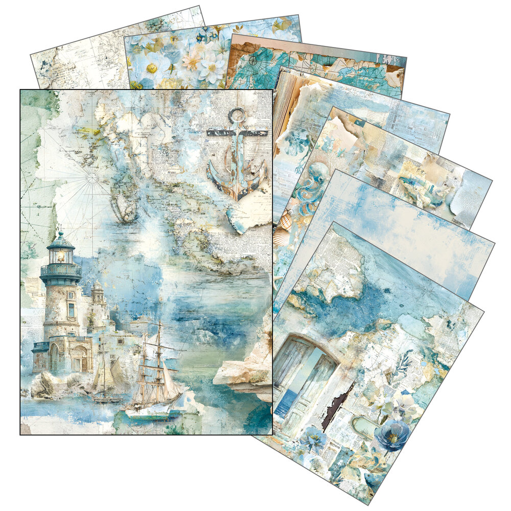 Ciao Bella Papercrafting PRE-ORDER Edge of the Ocean A5 Mixed Rice Papers (MFS008) Ciao Bella Papercrafting PRE-ORDER Edge of the Ocean A5 Mixed Rice Papers (MFS008)