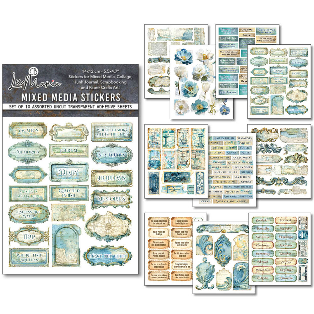 Ciao Bella Papercrafting PRE-ORDER Edge of the Ocean Mixed Media Stickers (MB012) Ciao Bella Papercrafting PRE-ORDER Edge of the Ocean Mixed Media Stickers (MB012)