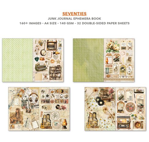 Ciao Bella Papercrafting PRE-ORDER Seventies A4 Junk Journal Ephemera Book (CBB027) Ciao Bella Papercrafting PRE-ORDER Seventies A4 Junk Journal Ephemera Book (CBB027)