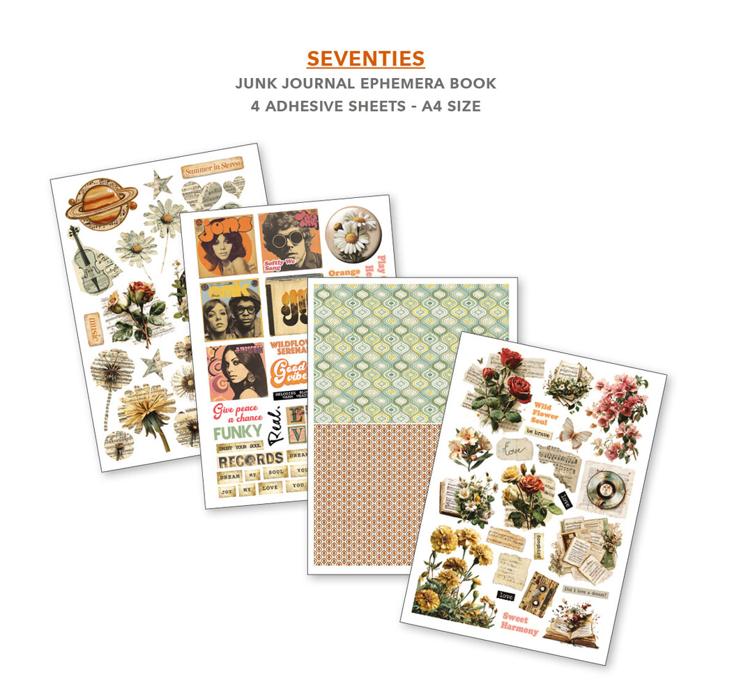 Ciao Bella Papercrafting PRE-ORDER Seventies A4 Junk Journal Ephemera Book (CBB027) Ciao Bella Papercrafting PRE-ORDER Seventies A4 Junk Journal Ephemera Book (CBB027)