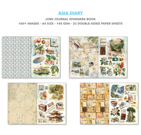 Ciao Bella Papercrafting PRE-ORDER Asia Diary A4 Junk Journal Ephemera Book (CBB028) Ciao Bella Papercrafting PRE-ORDER Asia Diary A4 Junk Journal Ephemera Book (CBB028)