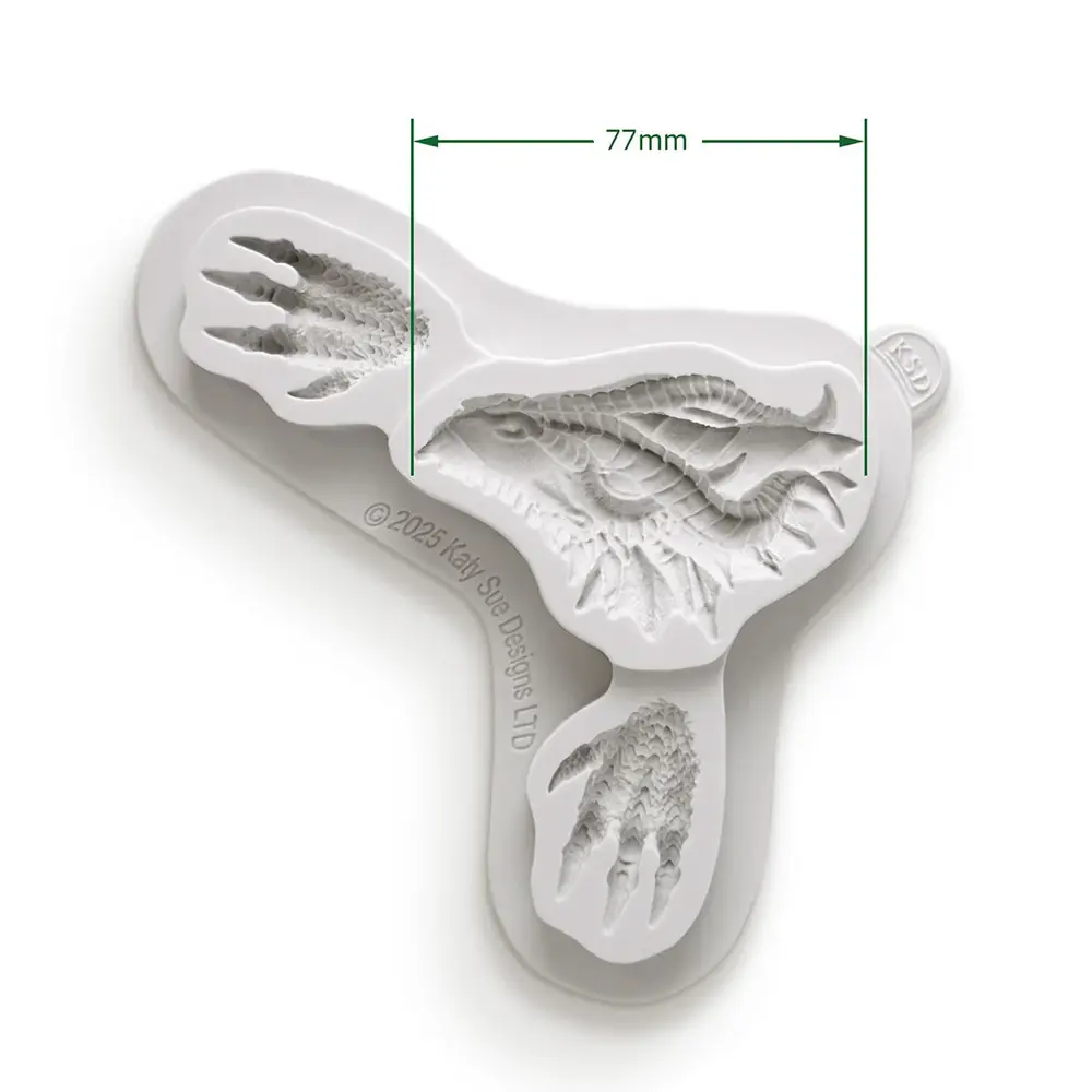 Cosmic Shimmer Silicone Mould Dragon Head and Claw Feet (CF0077-CS)