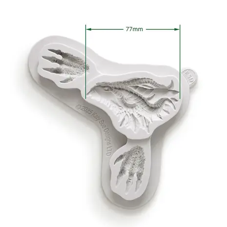 Cosmic Shimmer Silicone Mould Dragon Head and Claw Feet (CF0077-CS)