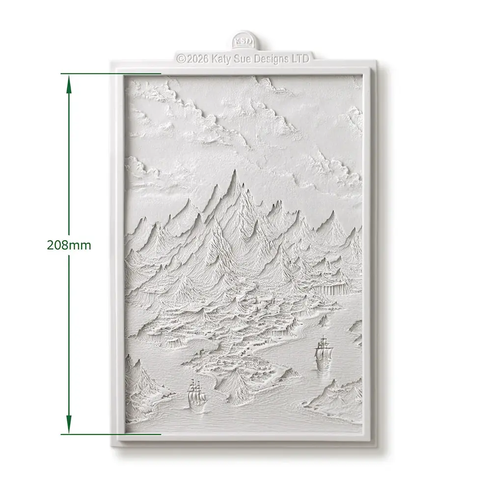 Cosmic Shimmer Silicone Mould Mystical Mountain Scene (CE0161-CS)