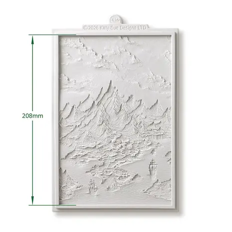 Cosmic Shimmer Silicone Mould Mystical Mountain Scene (CE0161-CS)