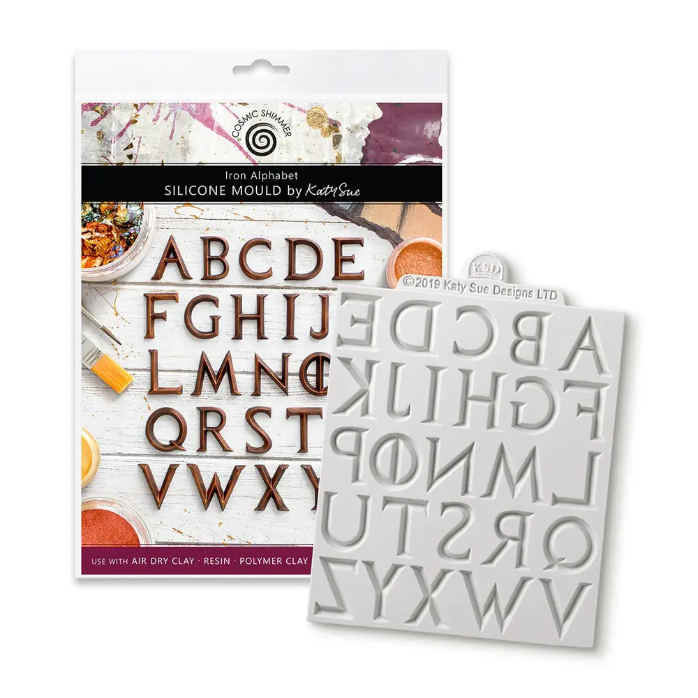 Cosmic Shimmer Silicone Mould Iron Alphabet (DM0052-CS)
