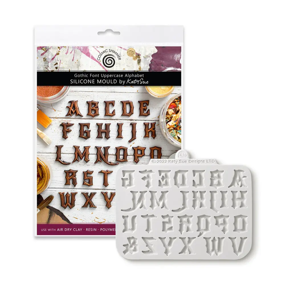 Cosmic Shimmer Silicone Mould Gothic Font Uppercase Alphabet (CA0225-CS)