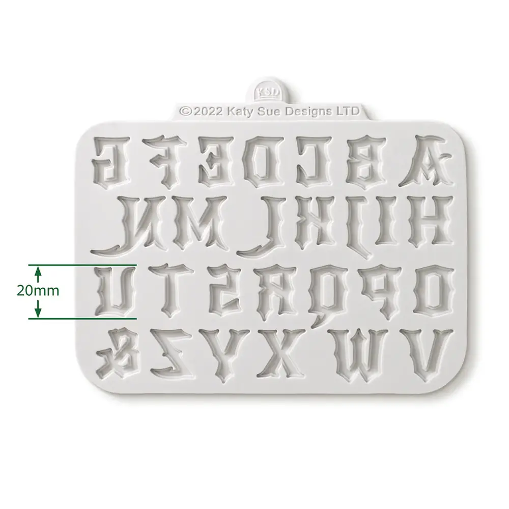 Cosmic Shimmer Silicone Mould Gothic Font Uppercase Alphabet (CA0225-CS)