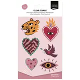 Vaessen Creative Boho Stories Clear Stamps Milagro Hearts (3625-0501)