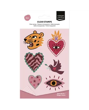 Vaessen Creative Boho Stories Clear Stamps Milagro Hearts (3625-0501) Vaessen Creative Boho Stories Clear Stamps Milagro Hearts (3625-0501)