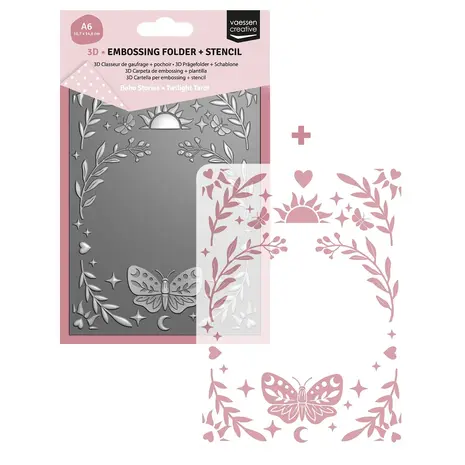 Vaessen Creative Boho Stories 3D Embossing Folder + Stencil Twilight Tarot (3625-0505) Vaessen Creative Boho Stories 3D Embossing Folder + Stencil Twilight Tarot (3625-0505)