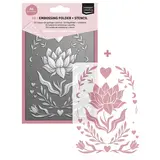 Vaessen Creative Boho Stories 3D Embossing Folder + Stencil Flower Dreams (3625-0507)