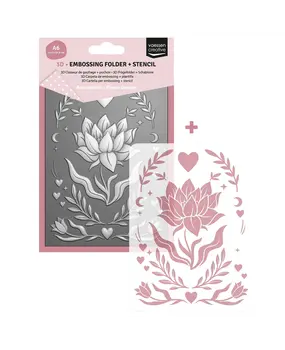 Vaessen Creative Boho Stories 3D Embossing Folder + Stencil Flower Dreams (3625-0507) Vaessen Creative Boho Stories 3D Embossing Folder + Stencil Flower Dreams (3625-0507)