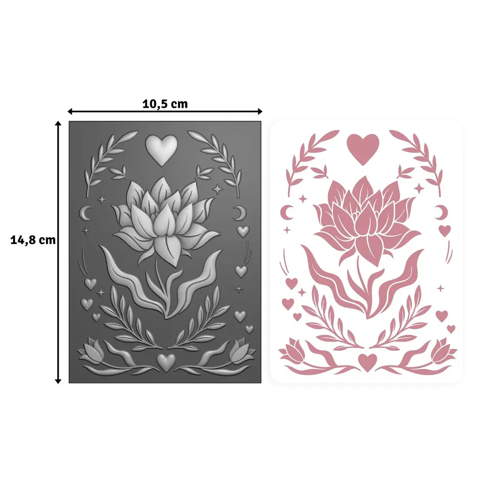 Vaessen Creative Boho Stories 3D Embossing Folder + Stencil Flower Dreams (3625-0507) Vaessen Creative Boho Stories 3D Embossing Folder + Stencil Flower Dreams (3625-0507)