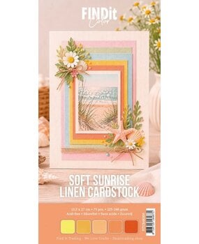 Find It Trading Linen Cardstock Pack 4K Soft Sunrise (FITCB4k009)