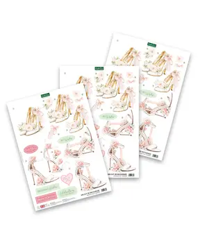 Katy Sue 3D Die-Cut Decoupage Wedding Shoes (11-DCD757)