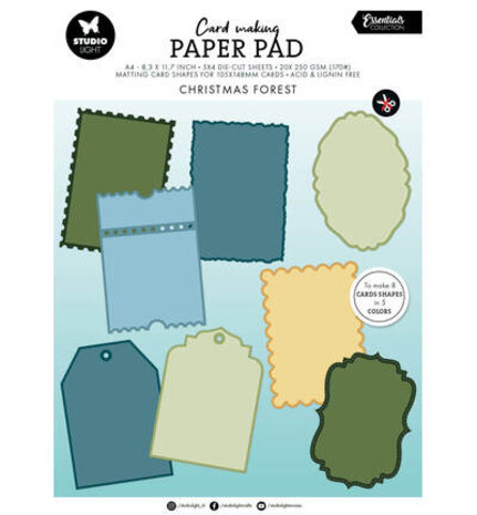 Studio Light PRE-ORDER Essentials Christmas Forest A4 Card Making Pad (SL-ES-CMP34)