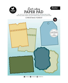 Studio Light PRE-ORDER Essentials Christmas Forest A4 Card Making Pad (SL-ES-CMP35)