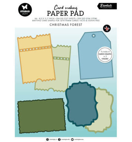 Studio Light PRE-ORDER Essentials Christmas Forest A4 Card Making Pad (SL-ES-CMP35)
