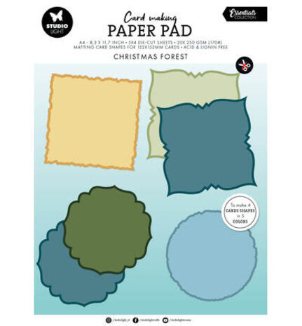 Studio Light PRE-ORDER Essentials Christmas Forest A4 Card Making Pad (SL-ES-CMP36)