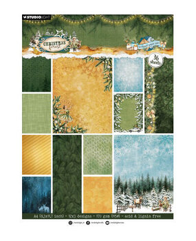 Studio Light PRE-ORDER Christmas Forest A4 Background Paper Pad (SL-CF-DPP474)