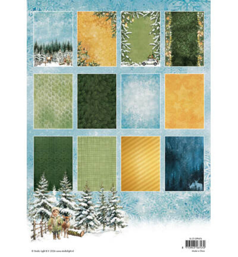 Studio Light PRE-ORDER Christmas Forest A4 Background Paper Pad (SL-CF-DPP474)