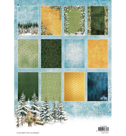 Studio Light PRE-ORDER Christmas Forest A4 Background Paper Pad (SL-CF-DPP474)