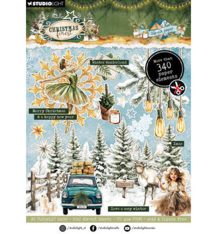 Studio Light PRE-ORDER Christmas Forest A5 Die-Cut Paper Pad (SL-CF-DCPP475)