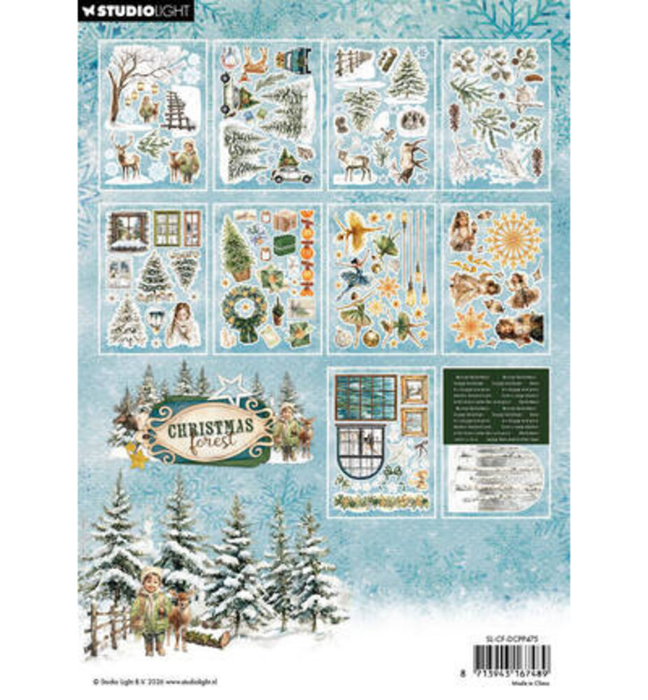 Studio Light PRE-ORDER Christmas Forest A5 Die-Cut Paper Pad (SL-CF-DCPP475)