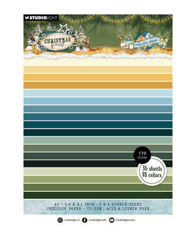 Studio Light PRE-ORDER Christmas Forest A5 Unicolor Paper Pad (SL-CF-UPP478)