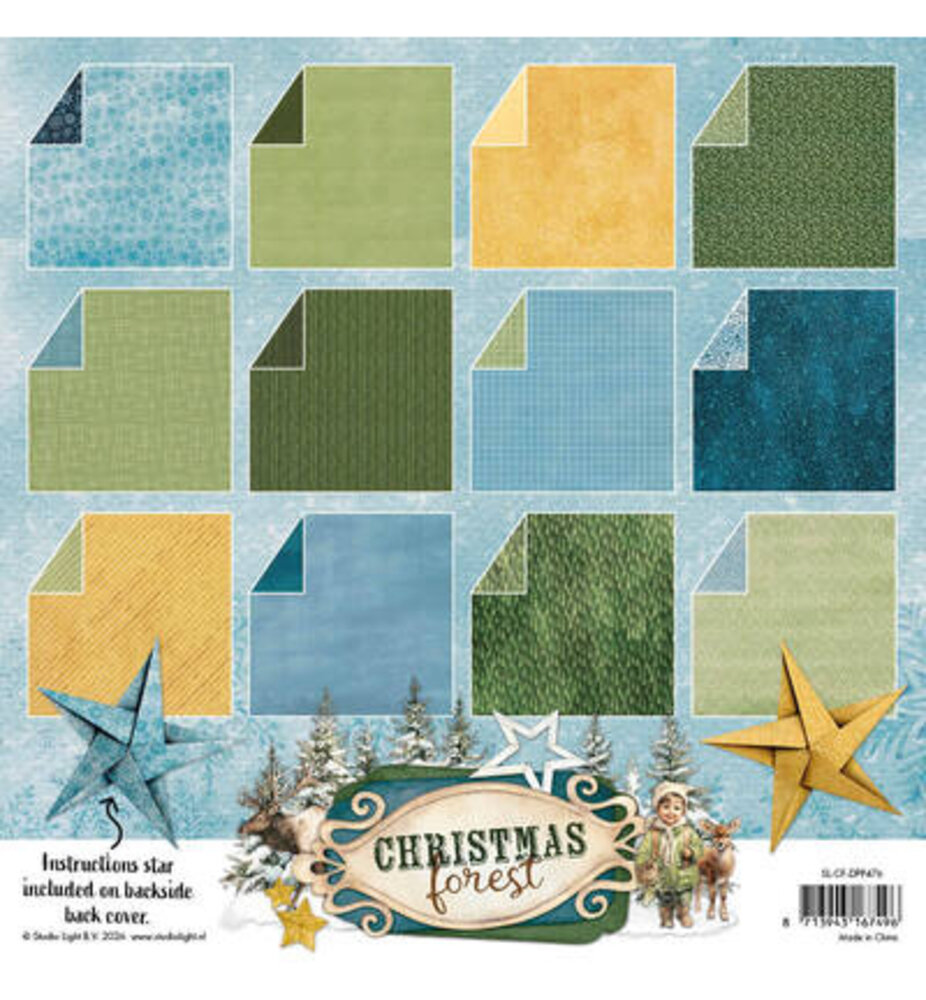 Studio Light PRE-ORDER Christmas Forest 8x8 Inch Multi-Purpose Paper Pad (SL-CF-DPP476)
