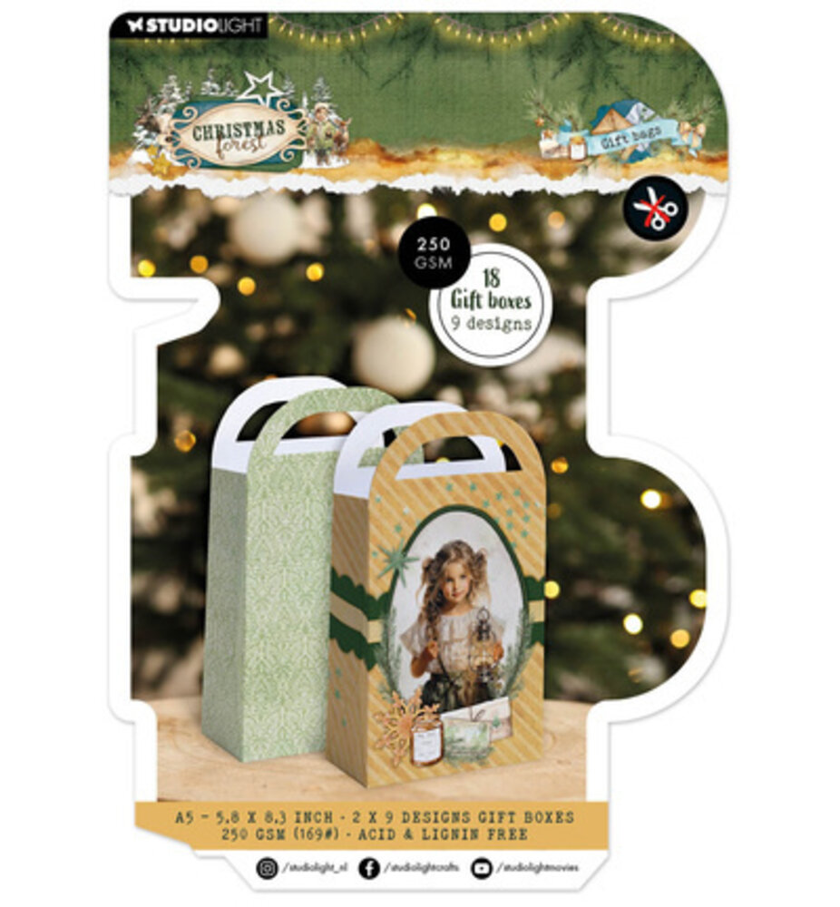 Studio Light PRE-ORDER Christmas Forest Giftbox Paper Pad Giftbag (SL-CF-GBPP481)