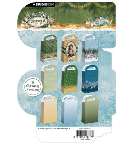 Studio Light PRE-ORDER Christmas Forest Giftbox Paper Pad Giftbag (SL-CF-GBPP481)