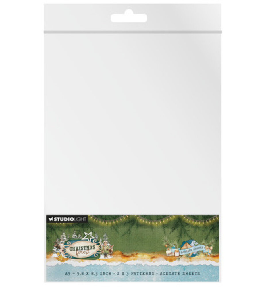 Studio Light PRE-ORDER Christmas Forest Acetate Sheets A5 Snow & Landscape (SL-CF-ACS22)