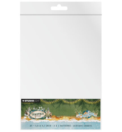 Studio Light PRE-ORDER Christmas Forest Acetate Sheets A5 Snow & Landscape (SL-CF-ACS22)