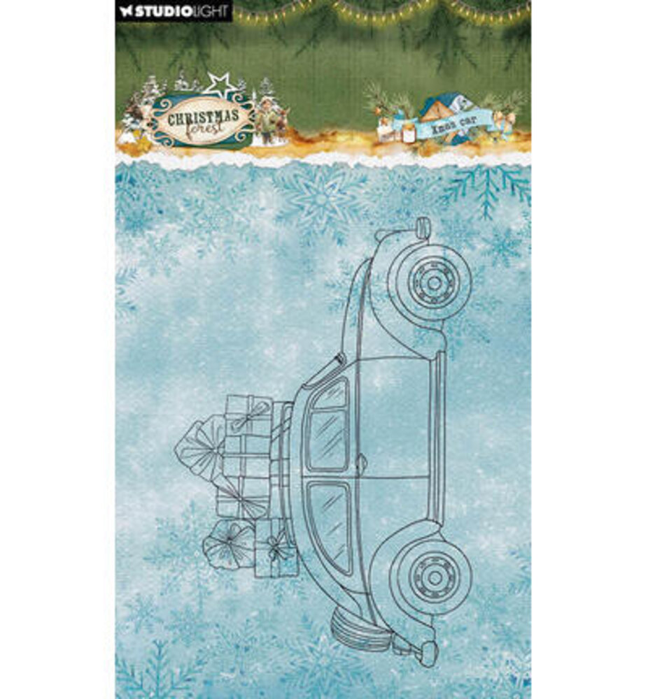 Studio Light PRE-ORDER Christmas Forest Clear Stamp Xmas Car (SL-CF-STAMP952)