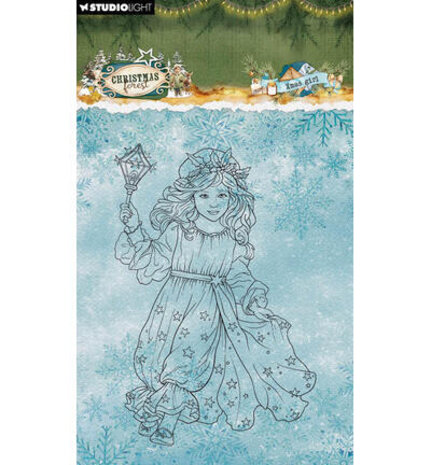 Studio Light PRE-ORDER Christmas Forest Clear Stamp Xmas Girl (SL-CF-STAMP953)