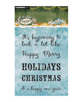 Studio Light PRE-ORDER Christmas Forest Clear Stamp Sentiments (SL-CF-STAMP954)