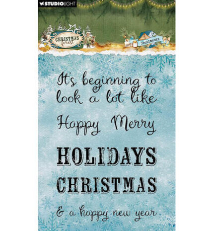 Studio Light PRE-ORDER Christmas Forest Clear Stamp Sentiments (SL-CF-STAMP954)