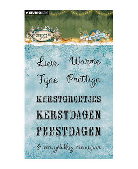 Studio Light PRE-ORDER Christmas Forest Clear Stamp Kerst Groet (SL-CF-STAMP955)