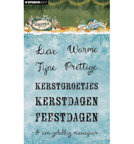 Studio Light PRE-ORDER Christmas Forest Clear Stamp Kerst Groet (SL-CF-STAMP955)